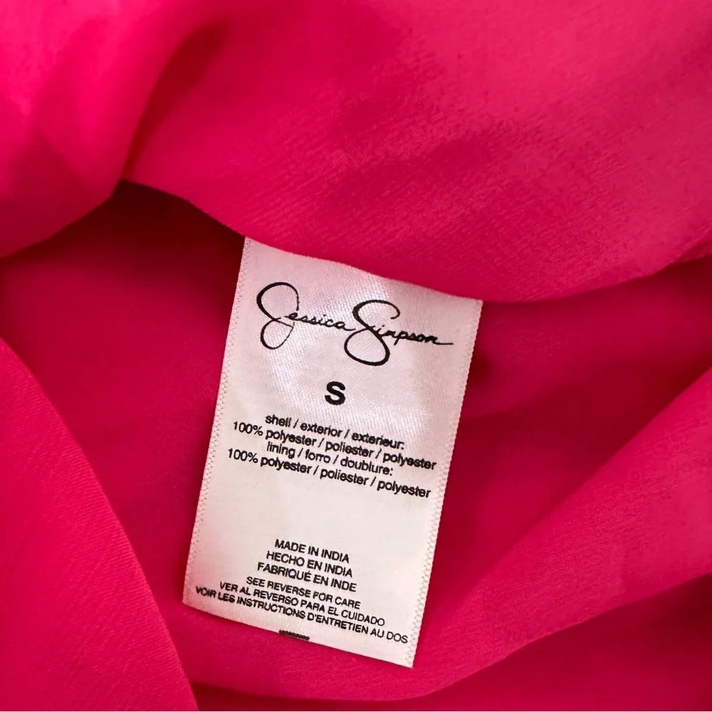 Jessica Simpson Barbie Hot pink chiffon dress new with tags size small - Picture 10 of 10